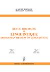 Revue Roumaine De Linguistique-羅馬尼亞語言學評論